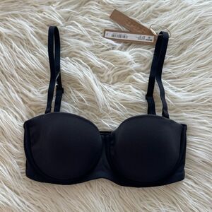 Skims Fits Everybody Strapless Bra Onyx Size 30C